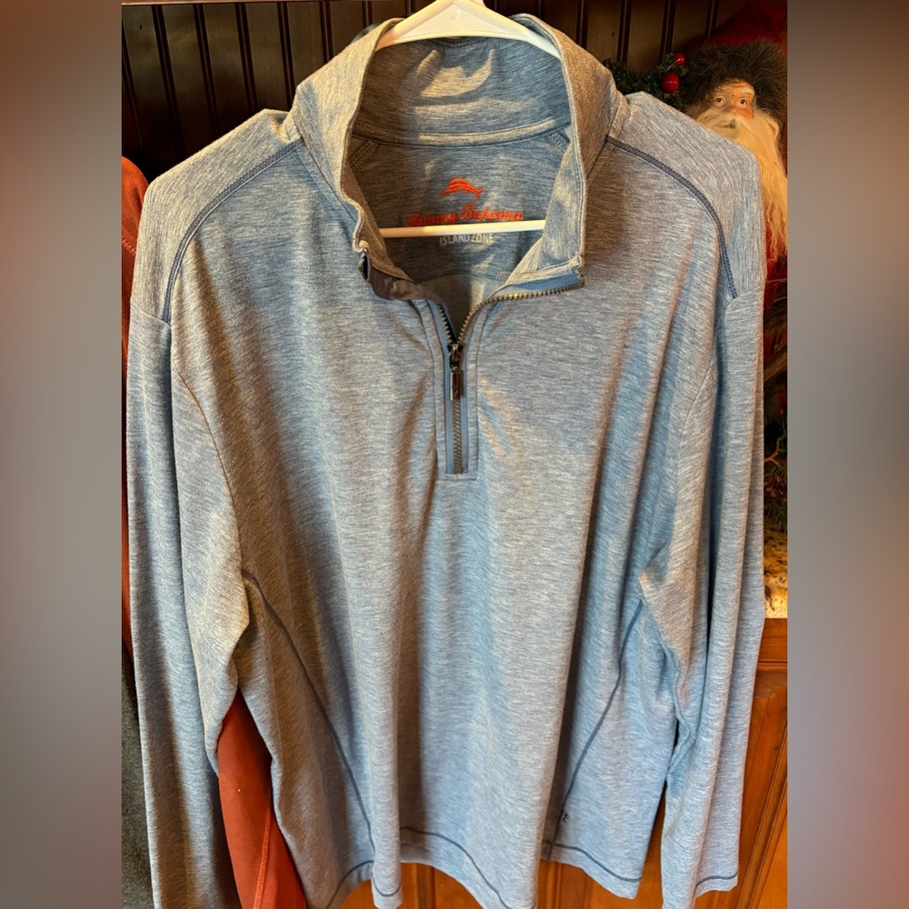 Tommy Bahama Heather blue Quarter-Zip Pullover‎ - Picture 5 of 10